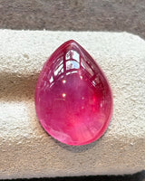 Natural Ruby pear cabochon side profile 16.4 × 12.8 mm | SARATTI