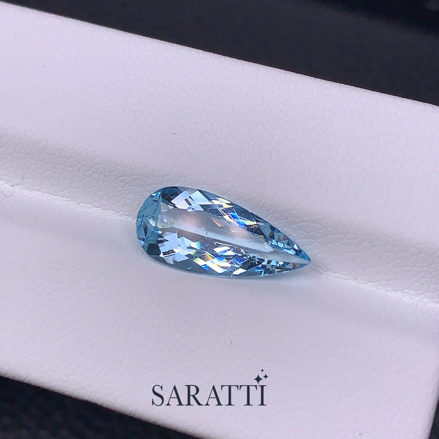 Natural Santa Maria Aquamarine 2.45 Carat Pear