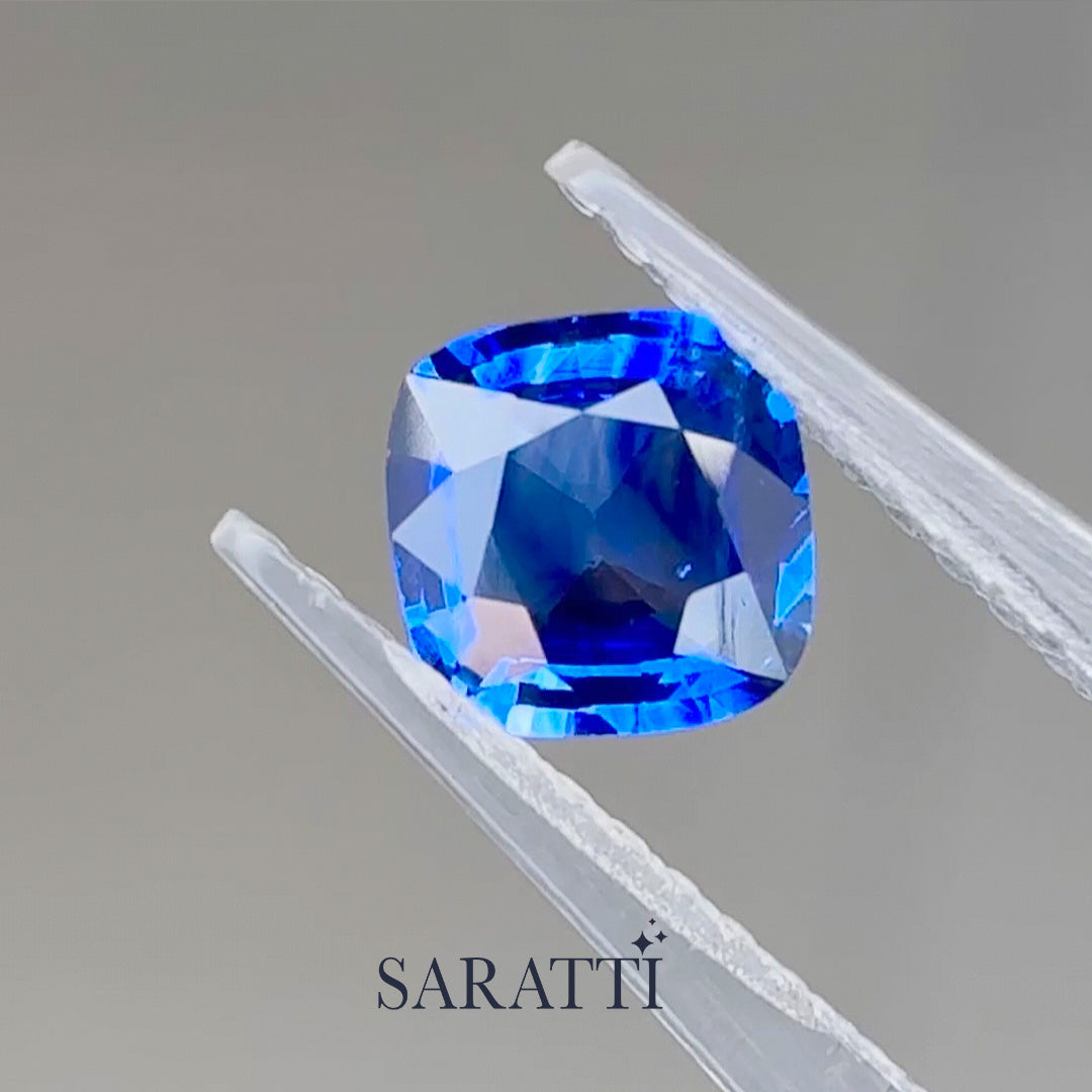 Natural Sapphire Cushion Cut for Custom Jewelry | SARATTI
