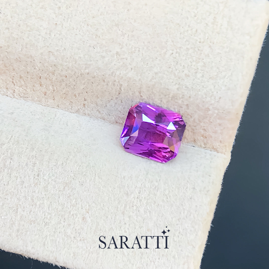 Natural Sapphire Lavender Color Cushion Shape 1.08ct | SARATTI  
