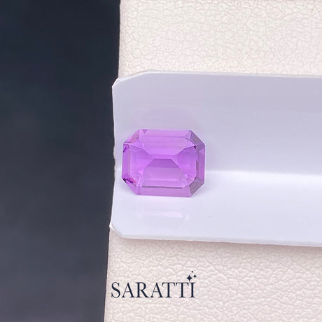 Natural Sapphire Octagonal Step Cut Vivid Purple | SARATTI  
