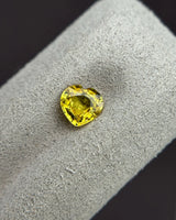 Natural Thailand Ceylon Yellow Sapphire 0.84ct Heart Cut close-up | SARATTI