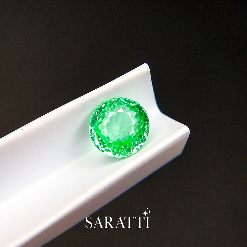 Natural Tourmaline Near Round 6.46 × 6.26 × 4.30mm | SARATTI
