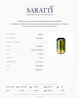 Natural Tourmaline horizontal view with two distinct colour zones | SARATTI
