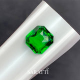 Natural Tsavorite 1.11ct Octagonal Brilliant Cut Close Up | SARATTI
