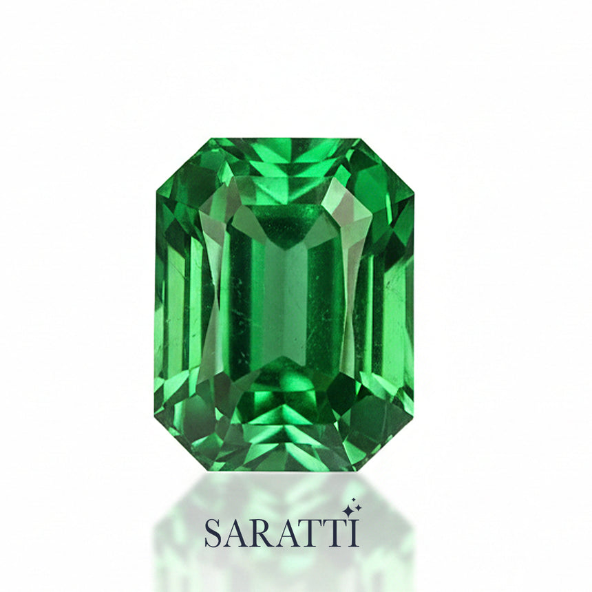 Natural Tsavorite 2.22ct Octagonal Cut Close Up | SARATTI