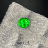 Natural Tsavorite Oval Cut Close Up View | SARATTI