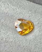 Natural Yellow Sapphire heart cut side profile angle | SARATTI