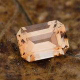 Natural champagne Imperial Topaz 12.6 carat emerald cut | SARATTI