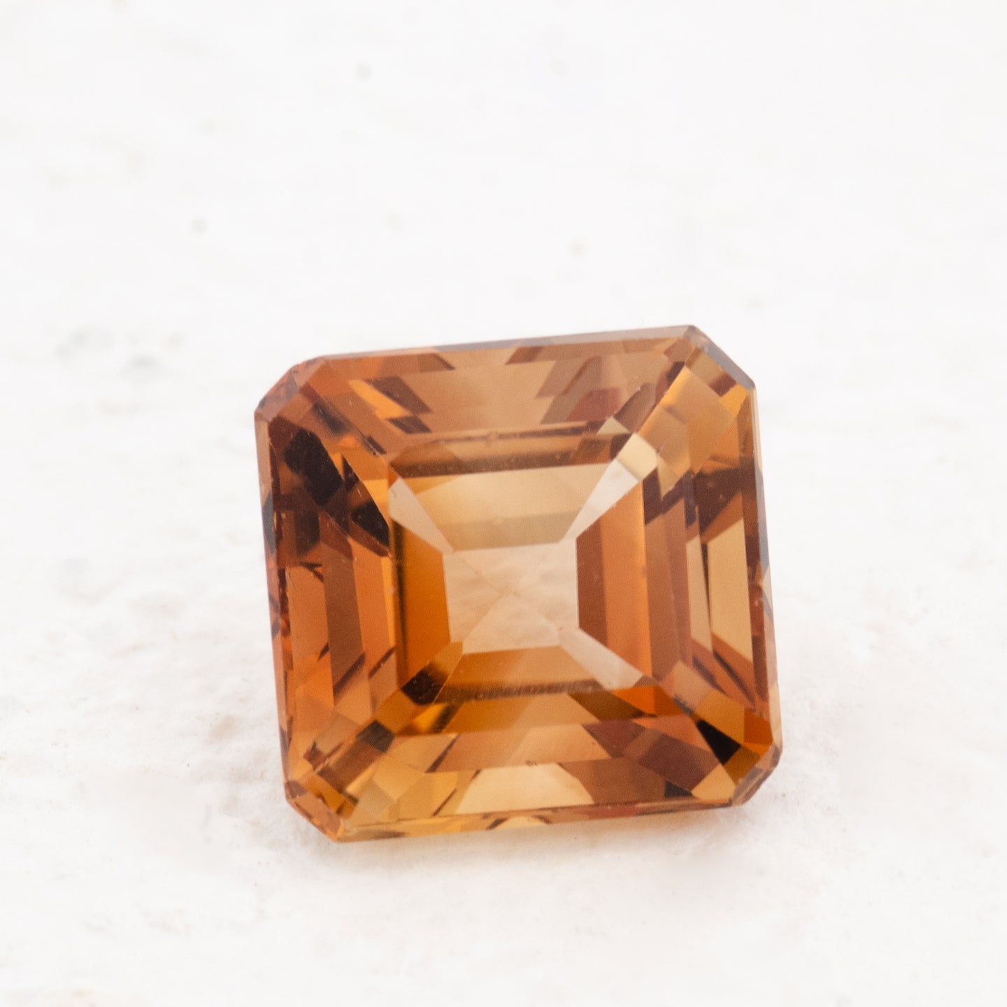 Natural champagne Imperial Topaz 9.05 carat Asscher loose stone | SARATTI