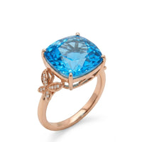 Topaz Birthstone Ring in Rose Gold