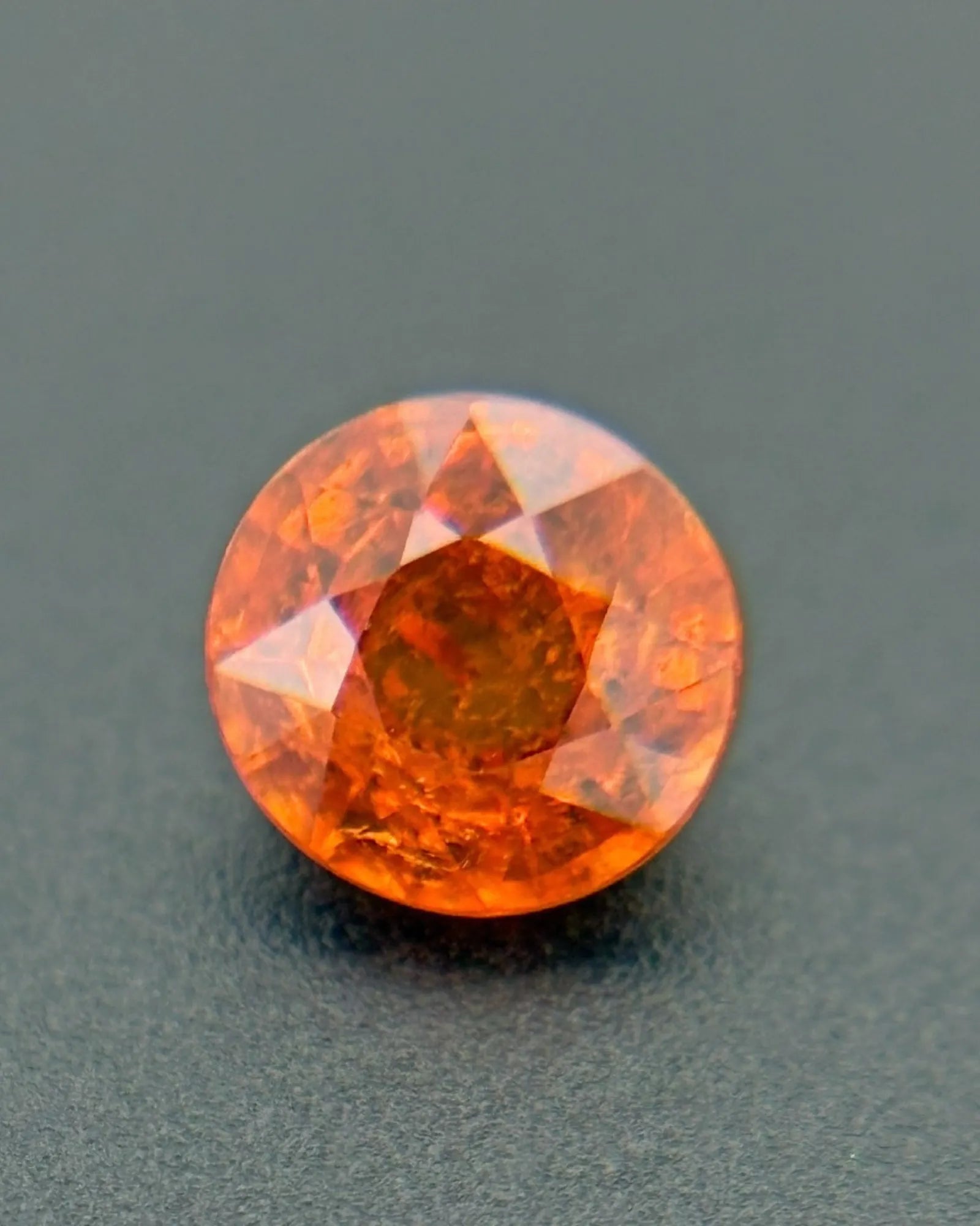 Natural orange Spessartine Garnet round loose gemstone | SARATTI