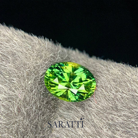 Natural teal sapphire oval modified brilliant 1.26ct | SARATTI