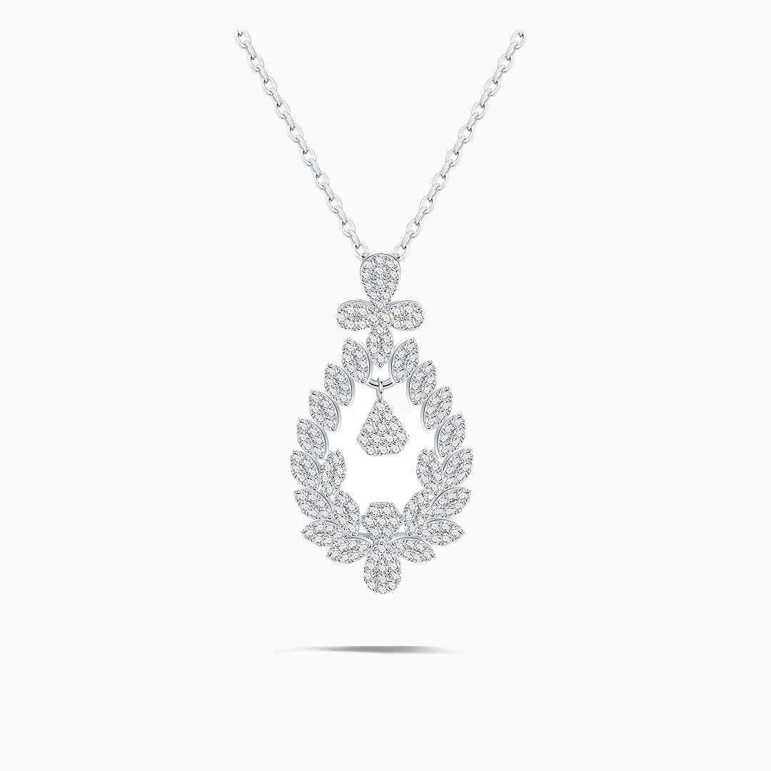 Couronne De Nature Silver Pendant Necklace | Saratti