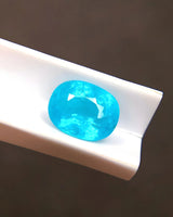 Neon blue natural Paraiba tourmaline loose stone oval cut | SARATTI