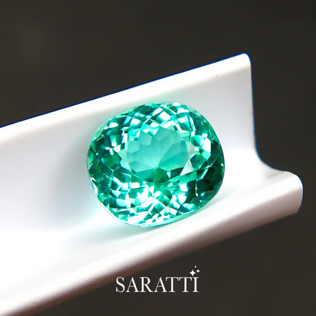 Neon greenish blue Paraiba tourmaline 1.52 carat | SARATTI
