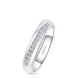 Oblong Channel Set Diamond Eternity Wedding Band