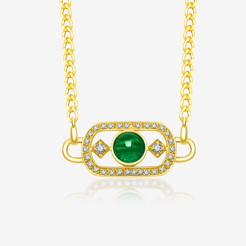 Occulus Hera Antique Emerald Necklace - SARATTI