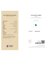 Octagonal Natural Emerald loose gemstone full proportion view - SARATTI