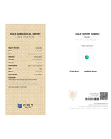 Octagonal Natural Emerald loose gemstone full proportion view | SARATTI