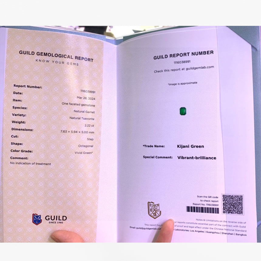 Octagonal Step Cut Natural Tsavorite Loose Stone | SARATTI