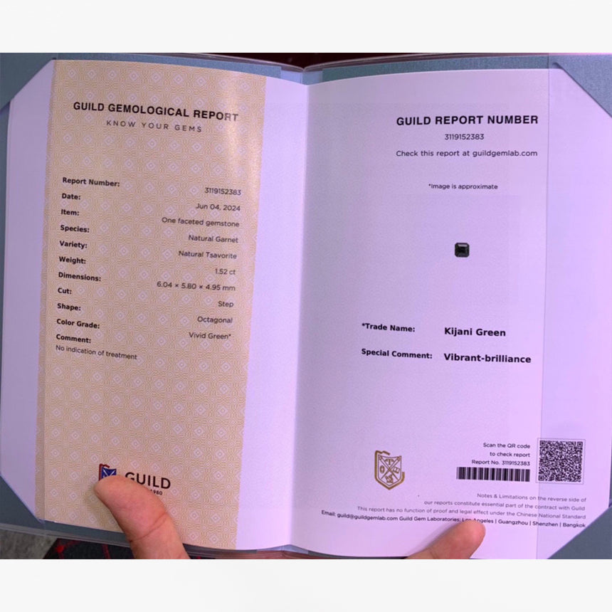 Octagonal Step Cut of Natural Tsavorite Loose Stone | SARATTI