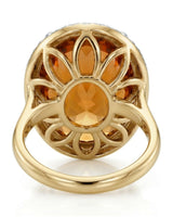 Open gallery Imperial Topaz setting with diamond shoulders yellow gold | SARATTI