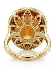 Open gallery Imperial Topaz setting with diamond shoulders yellow gold | SARATTI