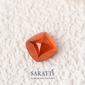 4.6 Carat Sugarloaf Hessonite Orange Garnet | Modern Gem Jewelry | Saratti
