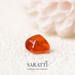 Sugarloaf Hessonite Orange Garnet | Modern Gem Jewelry | Saratti