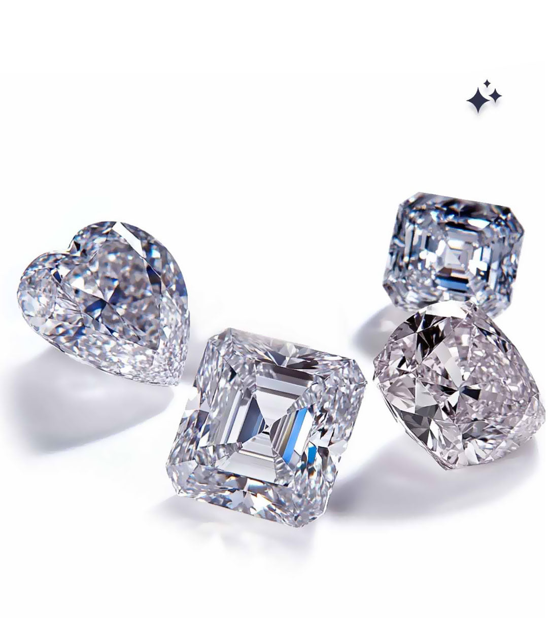 Asscher cushion and fancy gemstone shapes by SARATTI