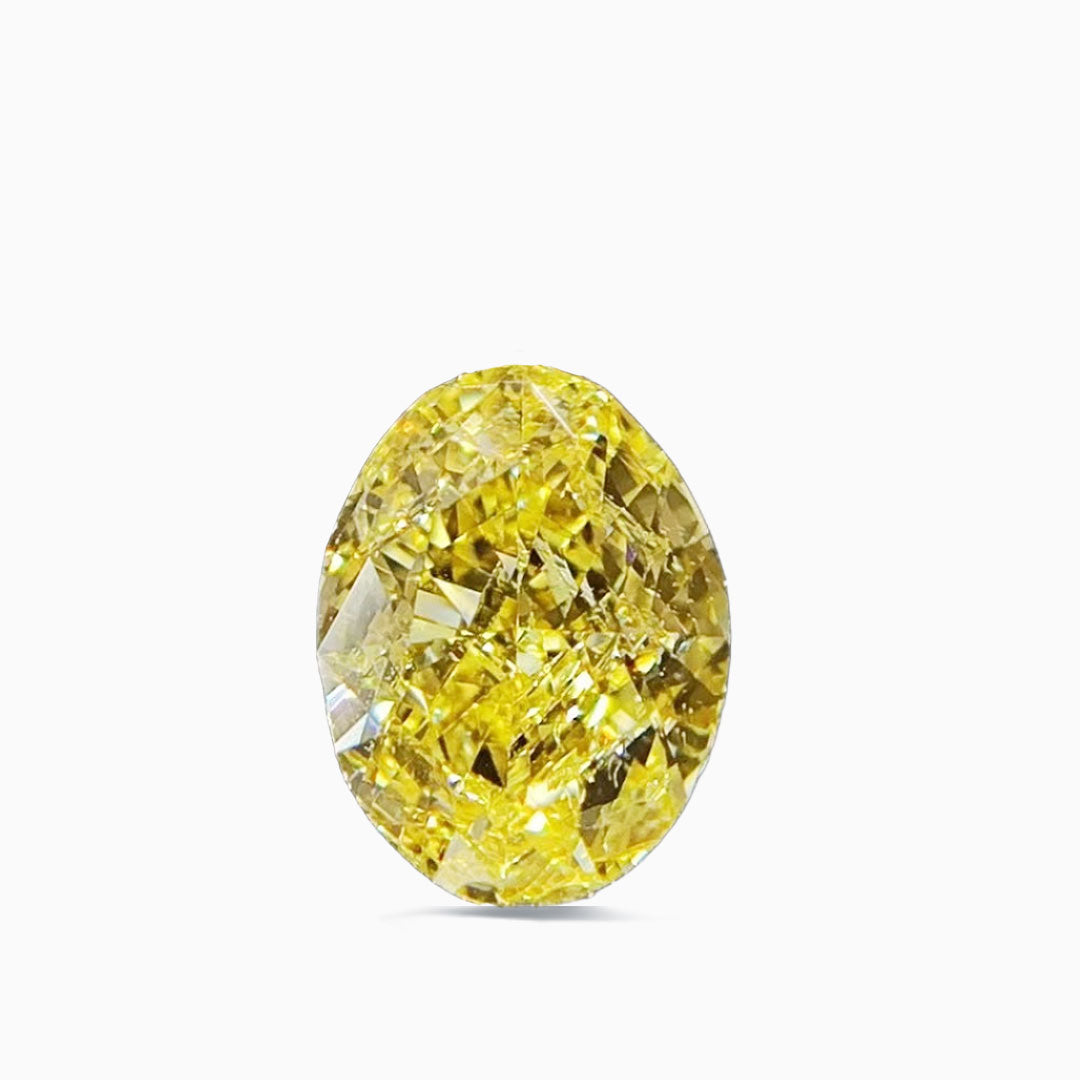 1 Carat Oval Natural Loose Yellow Diamond [GIA Certified] | Saratti Gemstones