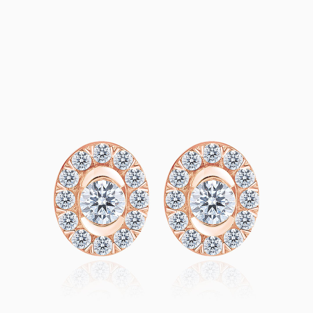 Pave Set Oval Diamond Earrings | Saratti | Custom High and Fine Jewelry 