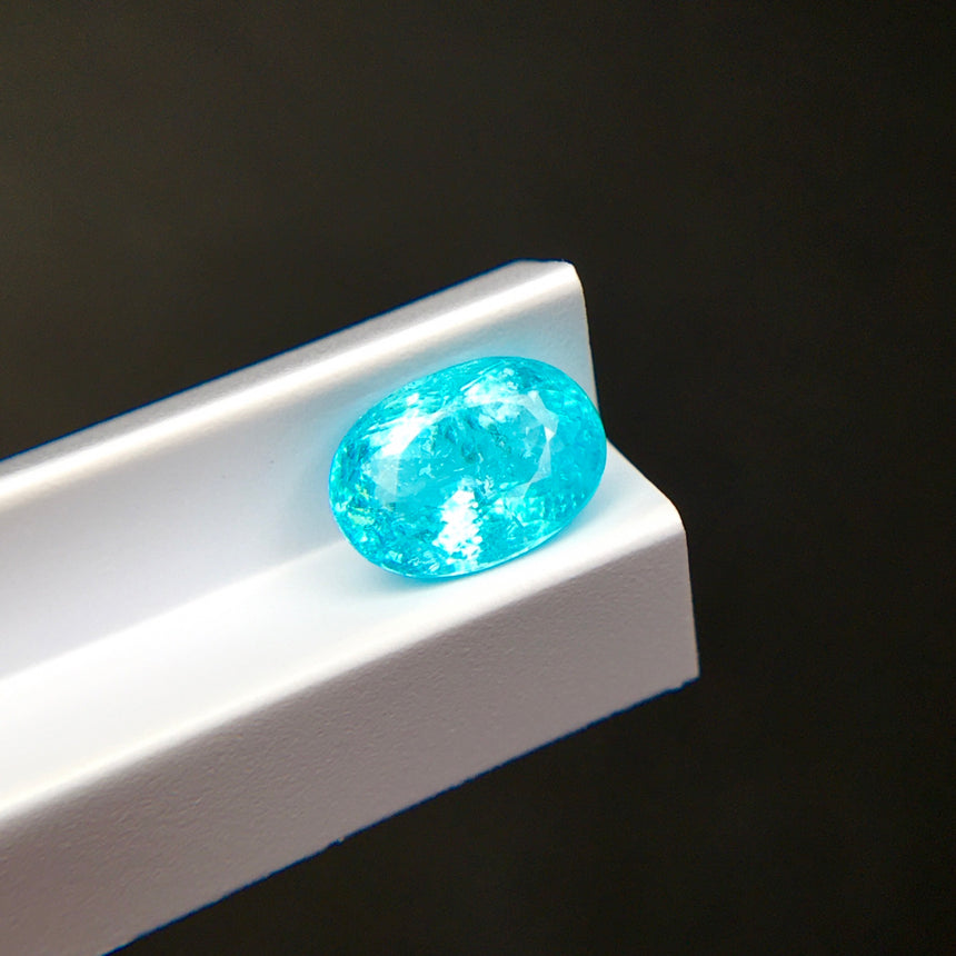 1.60cts Neon-Blue Oval Paraiba Tourmaline | AIGS Certified