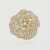 Art Deco Wedding Band & Natural Diamonds Cocktail Ring