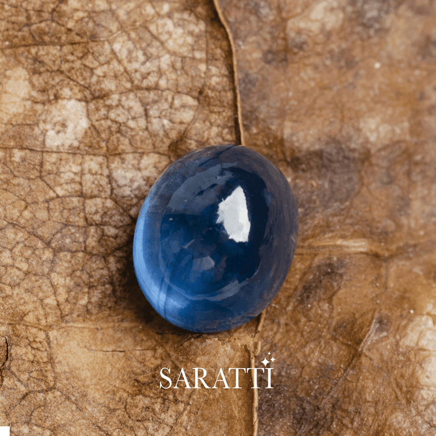 Oval Cabochon Natural Blue Sapphire Loose Gemstone | SARATTI