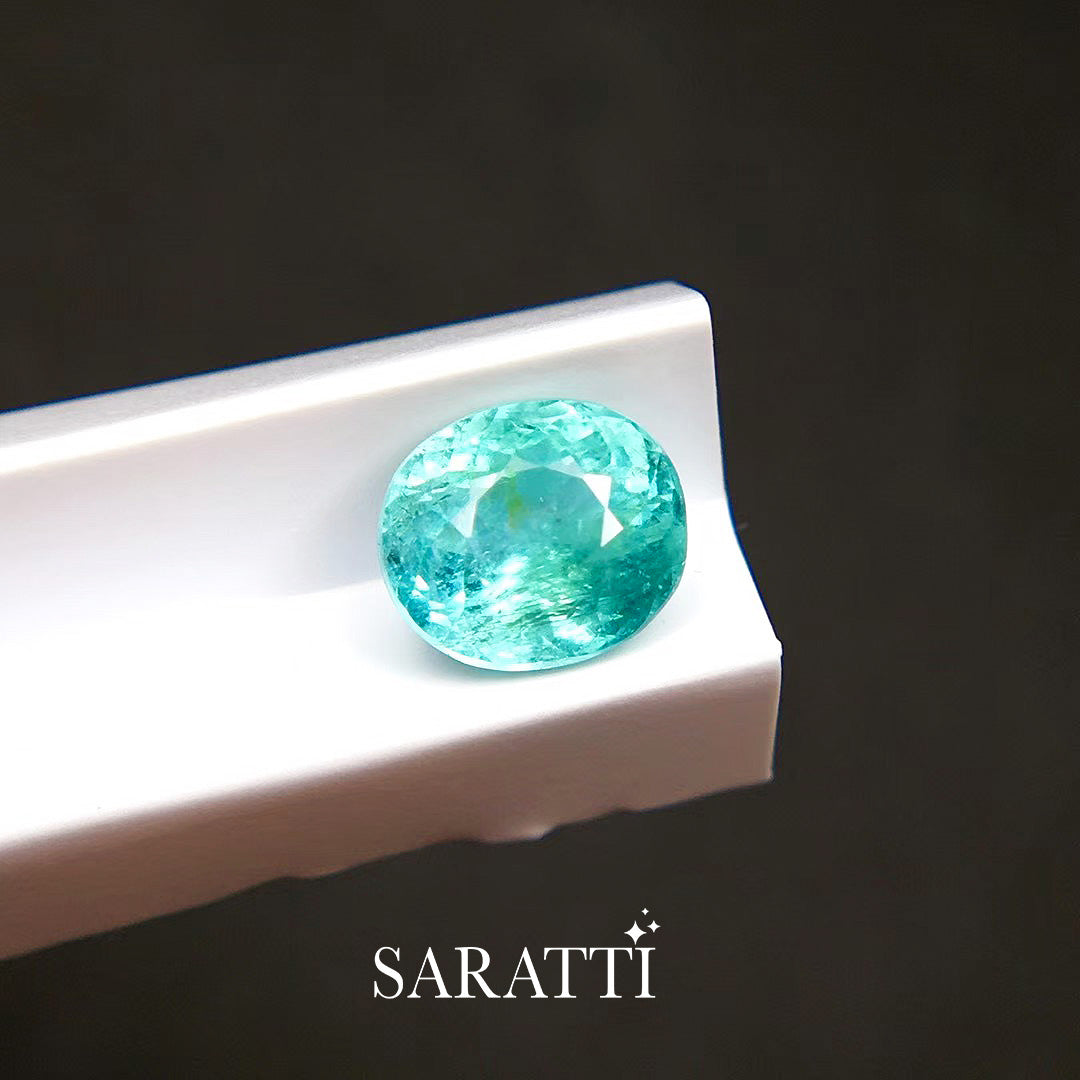 Oval Cut Neon Blue Tourmaline 1.08 Carat | SARATTI