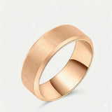 8mm mens wedding band minimalist luxury ring in 18K rose gold | SARATTI