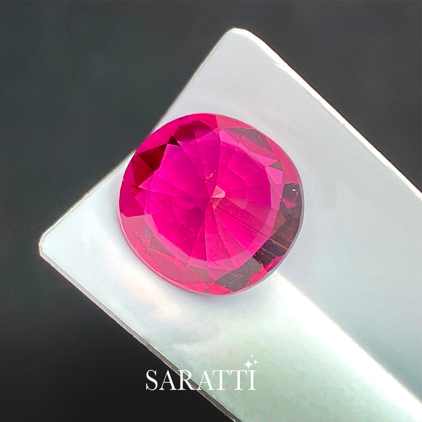 Oval Shape Rubellite Tourmaline Pinkish Red | SARATTI  
