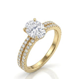 Phoebe  | Oval Moissanite Hidden Halo Bridal Set
