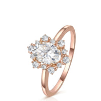 JENNA • Oval Moissanite Engagment Ring In Rose Gold