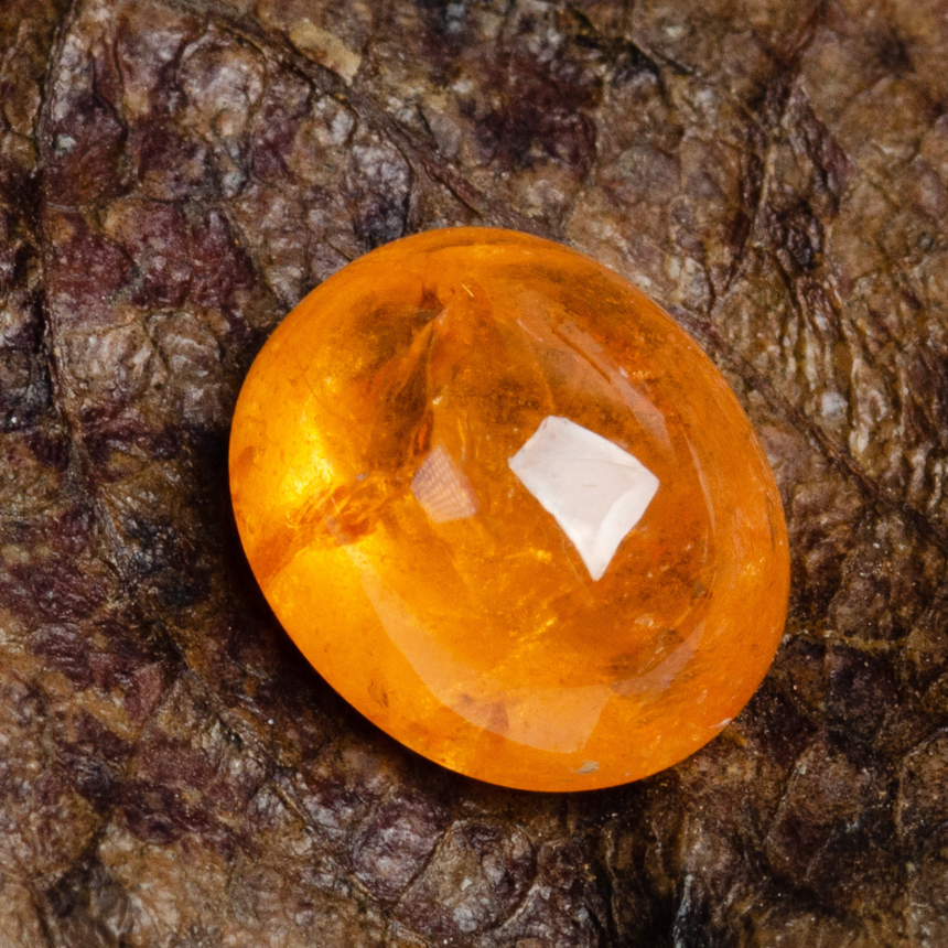 Oval natural 2.47 carat Fanta Garnet loose gem, vibrant orange | SARATTI