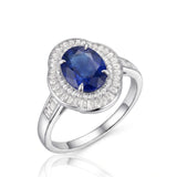 3 carats Royal Blue Vintage Sapphire Engagement Ring
