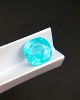 Paraiba-Type Tourmaline cushion with broad softly squared outline | SARATTI