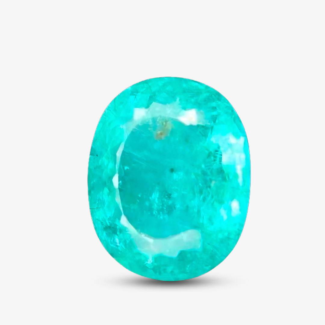 2.56-carat Neon Greenish- Blue Cushion Paraiba Tourmaline | AIGS Certified