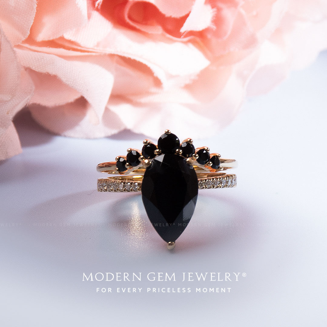 Women's Black Wedding Bands | Modern Gem Jewelry