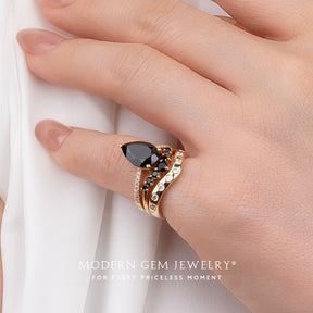 Black Diamond Wedding Bands | Modern Gem Jewelry
