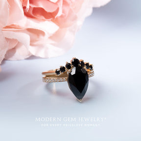 Matching Black Wedding Rings | Modern Gem Jewelry