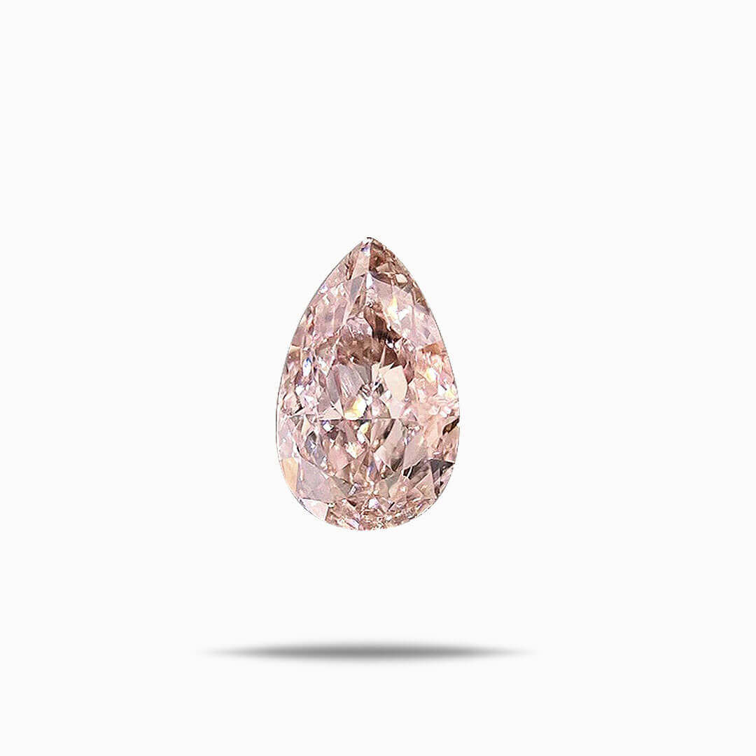 Fancy Brownish Pink Pear Cut Diamond | Saratti