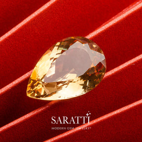 Unique Pear Cut Imperial Topaz Loose Gemstone | Saratti Gemstones